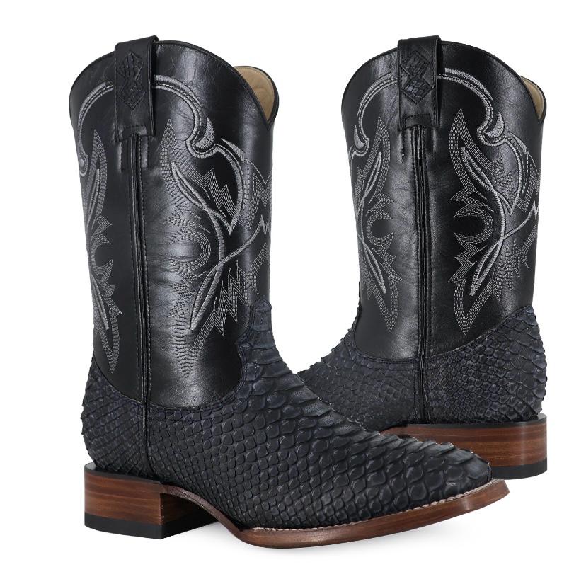 BLACK PYTHON EXOTIC SKIN BOOT