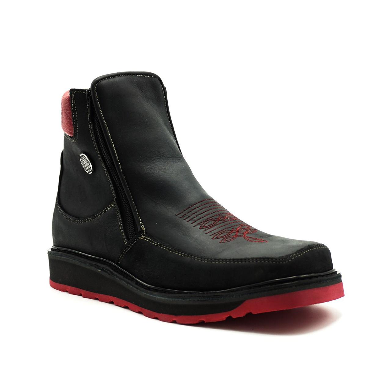 Exotic leather double clousure bootee