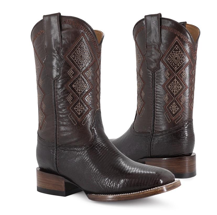 EXOTIC TOBACCO LIZARD SKIN COWBOY BOOT