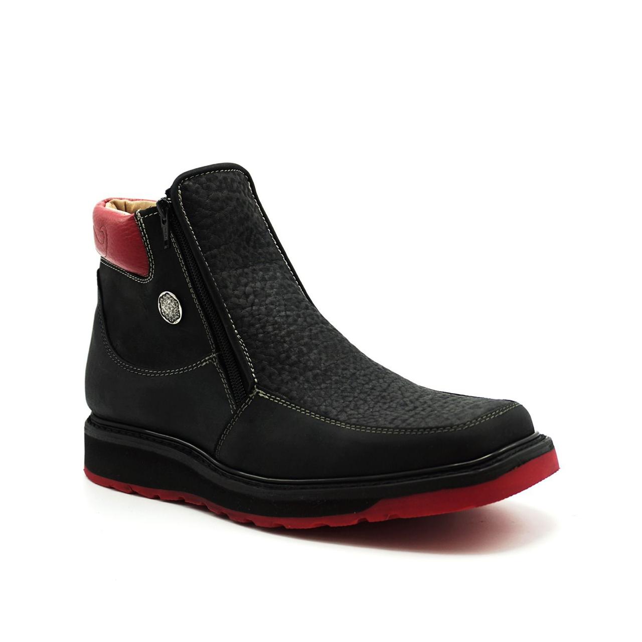 Exotic leather double clousure bootee
